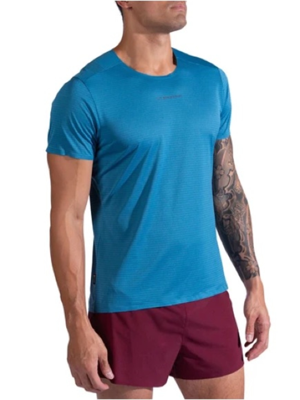 Icebreaker Men Merino Blend 75 Cool Lite Featherlight Short Sleeve Crewneck Top